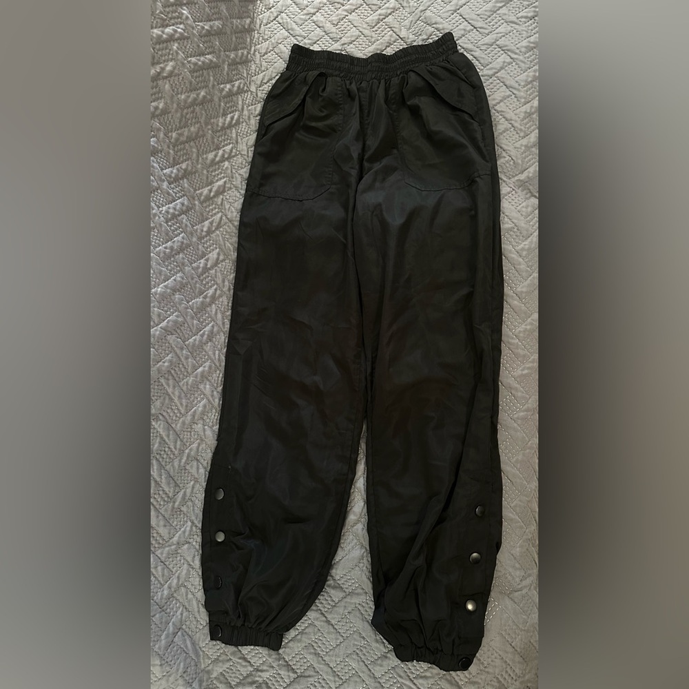 Forever 21 Dark Joggers with Button Accents
